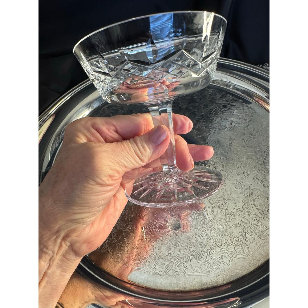 Waterford Irish Cut Crystal Lismore Champagne Coupe Dessert Glass